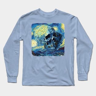 The Skull Van Gogh Style Long Sleeve T-Shirt